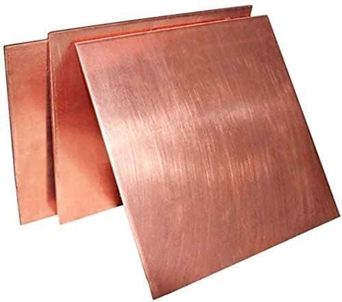 Placa de latão de kekeyang folha de cobre pura papel alumínio de cobre metal 0. 08 x 4 x 6 polegadas para artesanato reparos elétricos