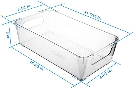 Lixeiras de armazenamento do organizador do freezer, caixas de armazenamento de geladeira de armazenamento de despensas e organizadores de armários para cozinha e cômoda de banho