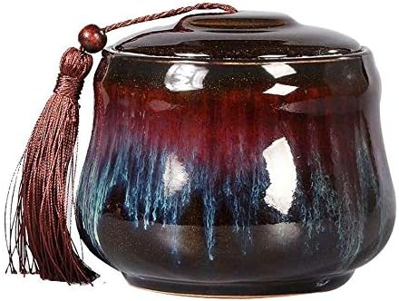 Cremação de cinzas de animais de estimação ou de estimação humana urna cerâmica com cores fúneiras médias de cores brilhantes 0814