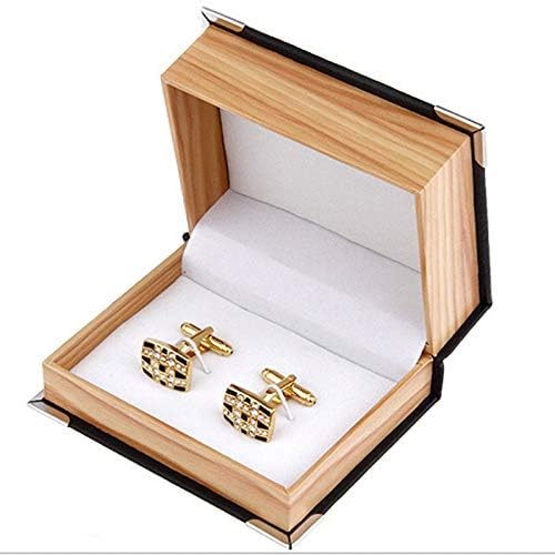 Caixa de abotoaduras da Anncus Classic Cufflink Show Casos Links de manobra Casos de armazenamento Caixas de presente masculinas