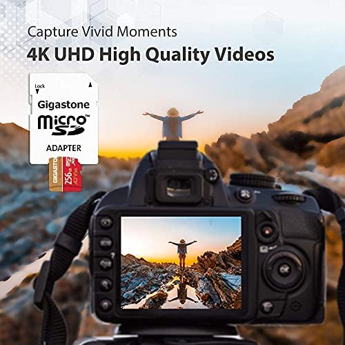 [Recuperação de dados gratuitos de 5 anos] Gigastone 256 GB 2-Pack Micro SD Card, 4K Camera Pro, gravação de vídeo 4K para GoPro, Câmera de Ação, DJI, Drone, R/W até 100/60 MB/S MicroSDXC Memory Card Uhs- I u3 a2 v30