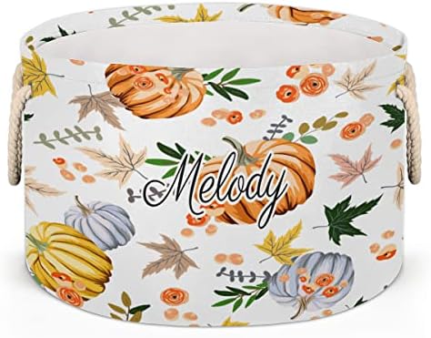 Herdesigns Fall Pumpkin Pumpkin Extra grande cesta de corda de algodão cestas tecidas para armazenamento de cobertor, abóboras de armazenamento de outono Bins de cesta