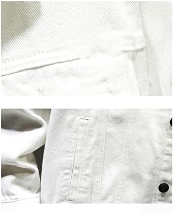 Jaqueta de jeans de cáqui branca de cáqui