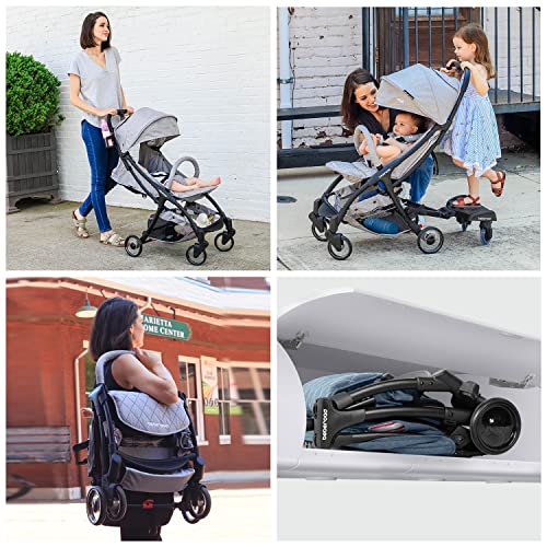 Beberoad Love R2 Lightweight Compact Baby Stroller carrinho de viagem Dobrável para criança recém-nascida infantil com porta de copo, cesta de armazenamento, upf 50+ e dossel à prova d'água, encaixa 0-36 meses, cinza