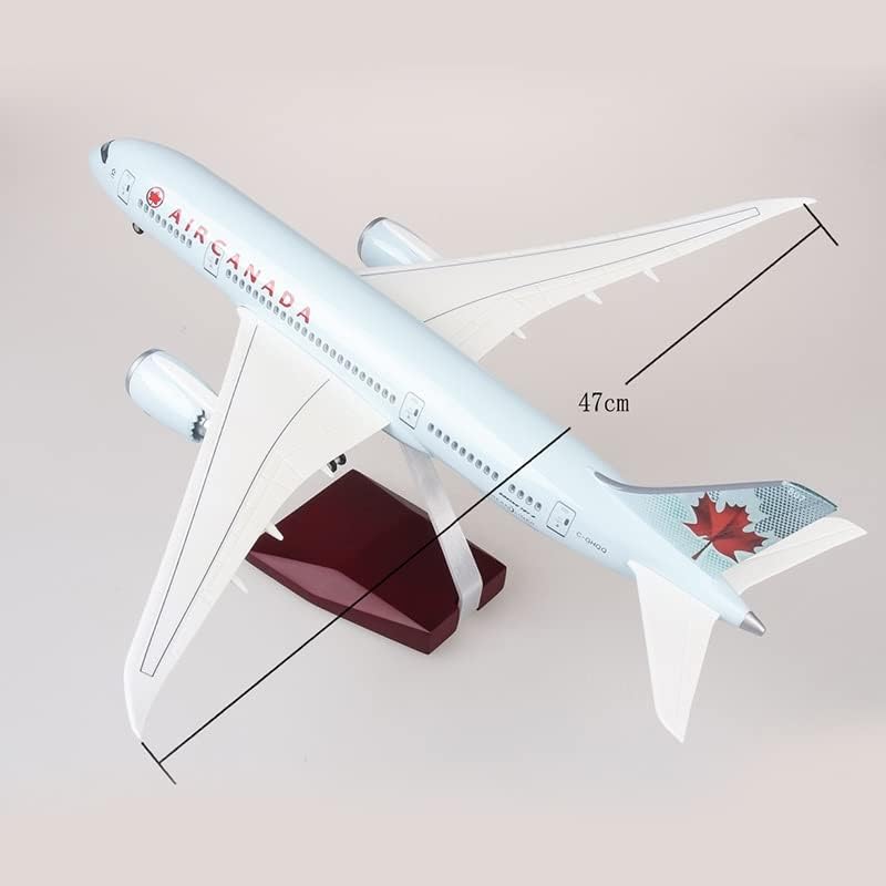 Taxa de deslizamento de Lukbut de obras de arte pintadas para: 43cm Air Canada Boeing B787 Modelo Aeronave 1/160 Escala Die Casting Design Aerodinâmico Design