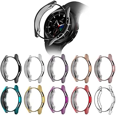 Ricone [10-Pack] Compatível com Samsung Galaxy Watch 4 Cases de protetor clássicas de 46 mm, capa à prova de choque TPU