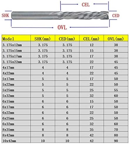 Mountain Men Durável 1pc 8x35mm para baixo corte 2 Mill de carboneto de flauta em espiral, cortador de moagem CNC, ferramentas