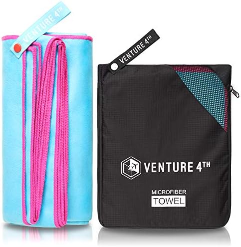 Venture 4ª toalha rápida de viagem a seco - Toalhas de microfibra ultra macia de secagem rápida - essencial para camping, mochila,