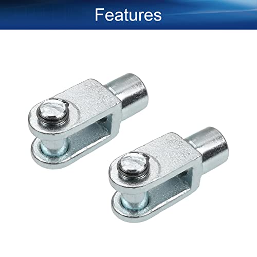 Bettomshin 2pcs haste de cilindro de ar clevis end 97mm comprimento m20x1.5 feminino feminino y conector y conector