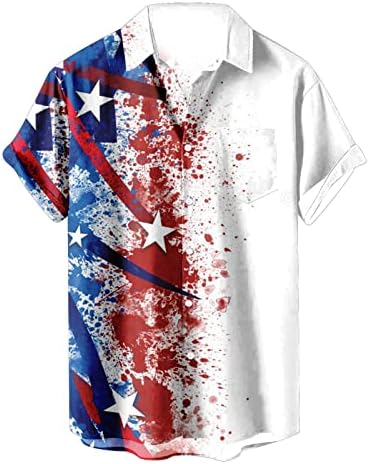 Camisas de praia de verão bmisEgm para homens de bandeira americana de homens