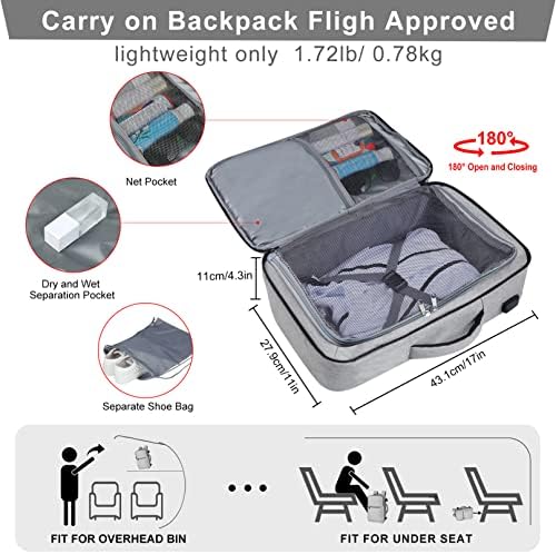 Maymooner Travel Mackpack for Men Women Flight Flight Aprovado