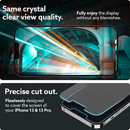 Caseologia Snap Fit Glass Tempered Glass [2 pacote] para iPhone 14 Plus Protetor de tela compatível com o iPhone 13 Pro