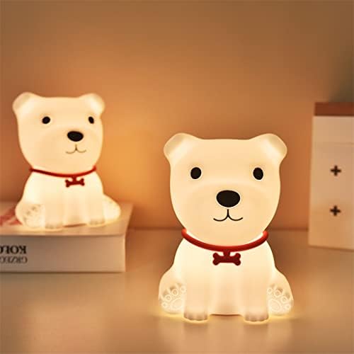 Uxzdx colorido cachorro led noturno sensor de toque leve silicone USB Lâmpada de quarto recarregável para crianças criança