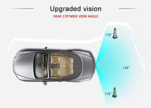 HDMEU HD 170 ° Reversão de veículos Integrado na câmera de backup de visualização traseira da licença leve da placa de luz para Honda