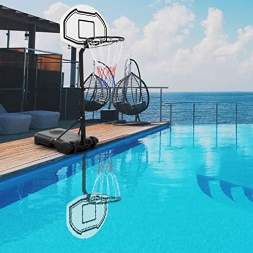 Ralch Wysom Pool Portable Pool Basketball Hoop System, 28 x 19 encosta, ajuste de altura da cesta 3,77-4,4 pés para água