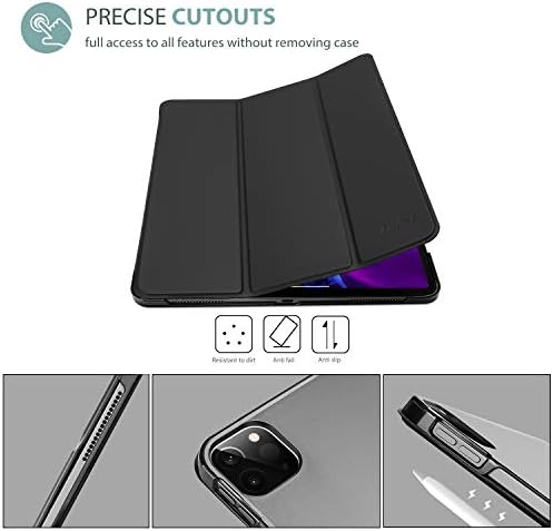 Procase Slim Stand Hard Shell Case iPad Pro 12.9 Pacote preto com [2 pacote] Procase iPad Pro 12,9 polegadas Protetor