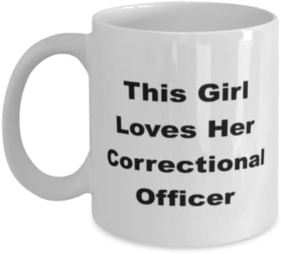 Oficial Correcional Caneca, essa garota ama seu oficial correcional, idéias de presentes exclusivas para o oficial correcional,