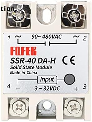 Relé de Estado Sólido 1PCS SSR-10DA-H 10A na verdade 3-32V DC-90-480V AC SSR 10DA 15DA 25DA 40DAH RELAI