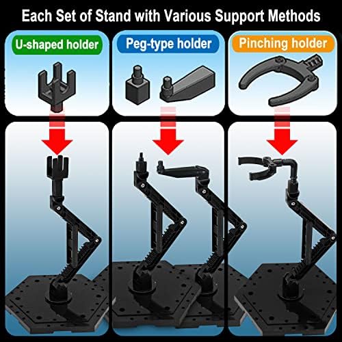 Twkupwo Hobby Modelo Ação Base Display Stand, Gundam Modelo Stand Ação Figura Stand Compatível com MG RG HG Modelos universais