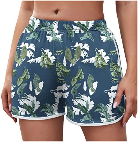 Boxers de zhensanguo para shorts femininos para mulheres casuais casuais impressos de ioga praia