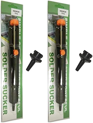 2 Pacote de solda poderosa Sucker com bico PTFE, ESD SAFE, 7,3 Comprimento, inclui 2 dicas sobressalentes - Ex Electronix