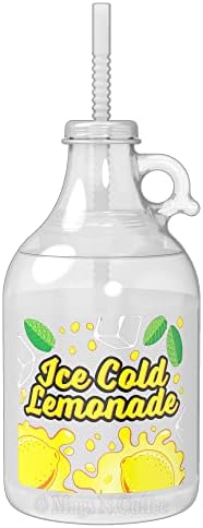 Caneca de Growler de limonada de 52 onças com palha