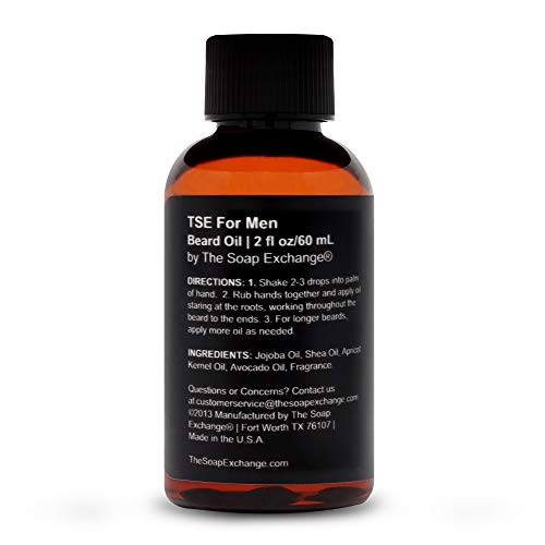 Tse para homens Oil de barba - perfume de sálvia de lavanda - artesanato à mão 2 fl oz / 60 ml Condicionador profundo, amaciante