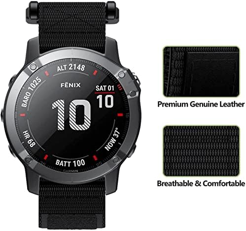 Bneguv 26 mm tira de faixa de vigilância para Garmin Fenix ​​5 5x mais 3hr 6x 6 6SPro S60 MK1 Enduro Relógio