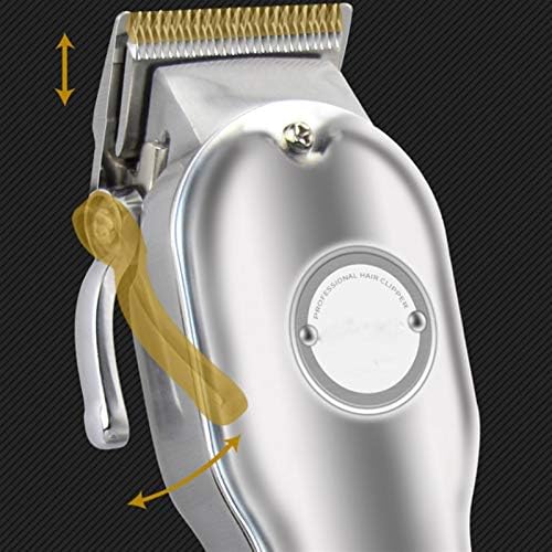 Cabero de metal completo Zlxdp Cabelo profissional Clipper elétrico sem fio LCD Clipper Golding e Cabelo prateado Clipper