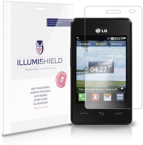 Protetor de tela Illumishield Compatível com LG 840G Clear HD Shield Anti-Bubble e Filme de Pet-Fingerprint