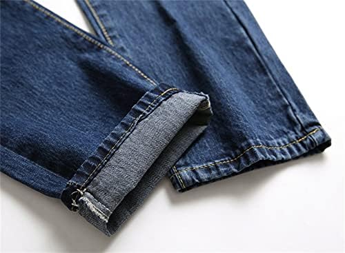 Jeans de hippolas leves masculinos rasgaram a perna reta de jeans lavados jeans Vintage Stretch Palnts Jean