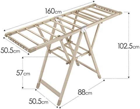 Rack de roupas de liga de alumínio Midunu, rack de secagem de aerofólios adequado para roupas e colchas de secagem em casa de varanda,