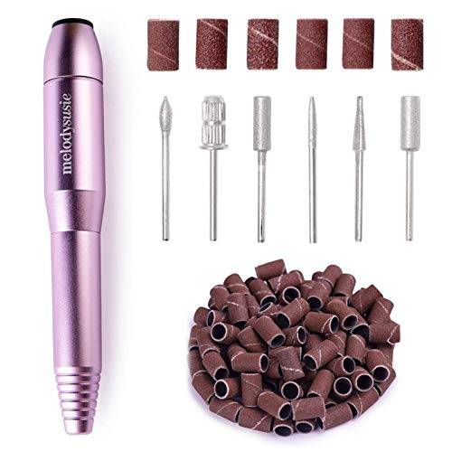 Melodysusie Portable Electric Unhing Brill, compacto kit de arquivo de unhas elétricas efile efile para acrílico, unhas de gel, Manicure