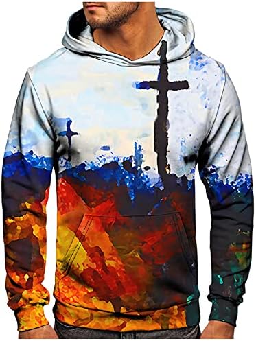 Xxbr soldado moletons de manga longa para homens, Fall Street Fé Jesus Cross Print Workout Athletics Sweethirts Tops