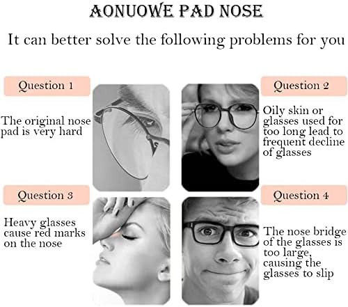 Aonuowe 48 pares almofadas de nariz de espuma macia, almofadas de nariz de auto-adesivo anti-slip narpads para óculos de