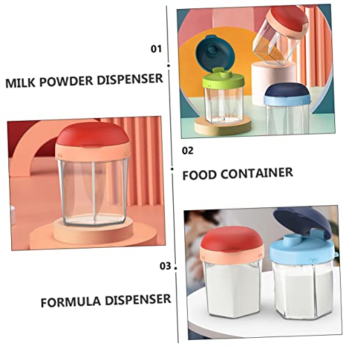 Toyvian Milk Powder Storage Storage Box Snack Recipadores de lanches Viagem Recipientes de biscoito com tampas de armazenamento de