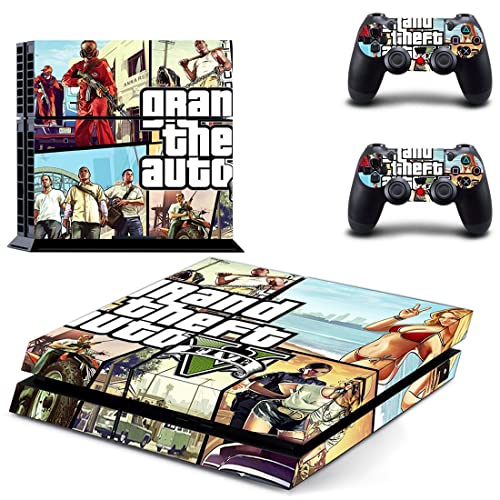 Para PS4 Slim - Game Grand GTA Roubo e Auto PS4 ou Ps5 Skin Skin para PlayStation 4 ou 5 Console e Controladores Decalque