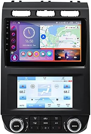 Xuenav Android Radio and Climate Control Substituição de tela dupla para F150 2015-2020 F250 F350 F450 2017-2020 Android 11