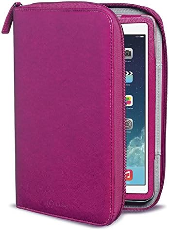 Case Celly Organizer com zíper para iPad Air, vermelho