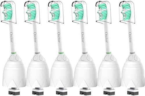 Cabeças de escova de reposição do Ostor Compatíveis com Phillips Sonicare E-Series HX7022/66, 6 pacote, Fit Essence, Xtreme,