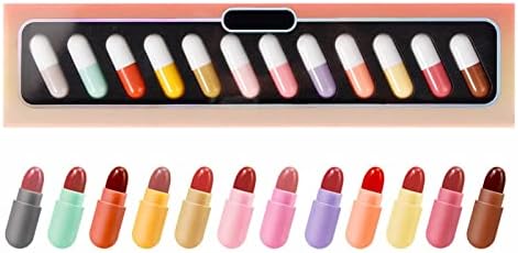 Mini Lipstick Conjunto 12 Cores Batom de batom em forma de batom à prova d'água Mini Velvet Lipstick Conjunto Mini Lipstick