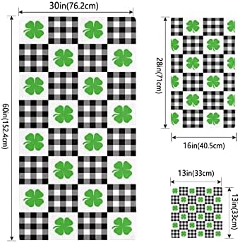 Toalhas de banho Conjunto de toalhas absorventes macias Feliz dia de São Patrício Lucky Shamrock Buffalo Buffalo Verificação