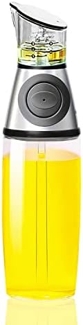 Dispensador de azeite-garrafa de dispensador de óleo para cozinha-garrafa de dispensador à prova de vazamentos com copo medidor