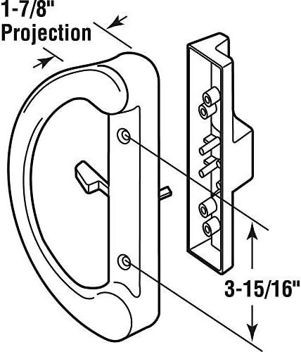 Prime-line C 1343 Mortise Style Sliding Patio Porta Conjunto-Substitua as maçanetas de portas antigas ou danificadas com