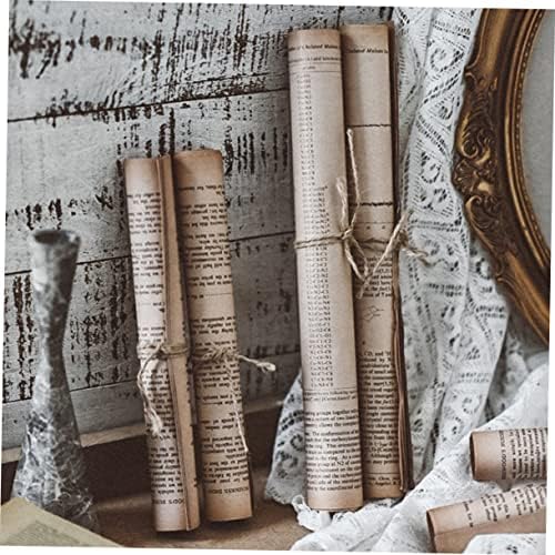 Besportble 2 PCs Scroll Simulation Book Roll Laptop Ornament Vintage Newspaper Adorno para Mesa De Newspaper Photo Prop Pacacote