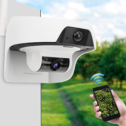 Vifemify 1080p Câmera IP sem fio Solar PIR PIR Motion Detecção de 2 vias áudio IP55 à prova d'água para externo