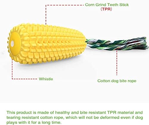 Brinquedos, dentes de dentes de dentes de dentes de dentes brinquedos interativos de milho, brinquedos para cães mastigar