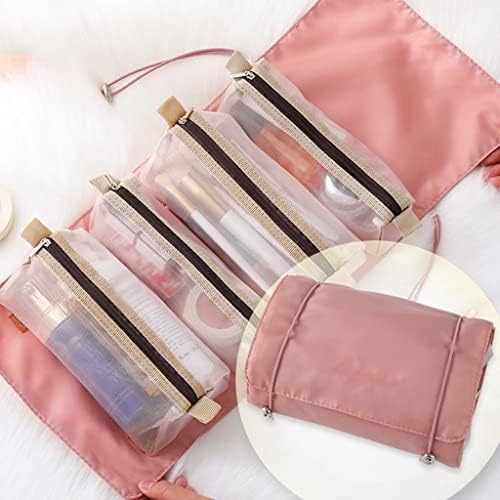 Slnfxc Travel Bag Cosmético Mulheres Mesh Maquia