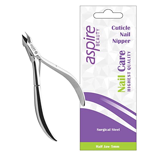 Remover de cutícula da mandíbula de 5 mm de largura e nipper para corte preciso feito por aço inoxidável cirúrgico para unhas