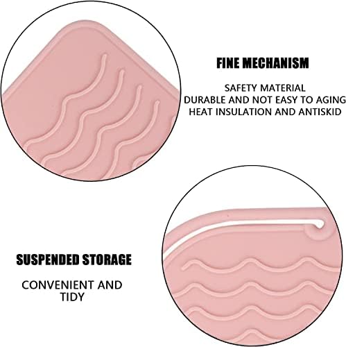 Tapete resistente ao calor do silicone para ferramentas para cabelos, tapete de ferro plana azul, tapete de ferro